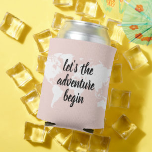 Porta-lata Vamos Rosa Positivo A Aventura Começa O Mapa Mund