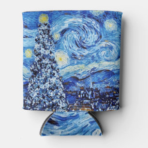 Porta-lata Van Gogh - A Noite Estrelada - Natal Branco