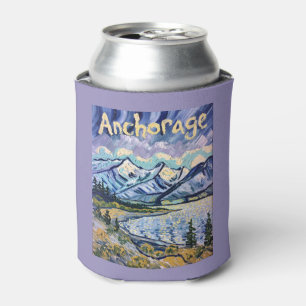 Porta-lata Van Gogh Anchorage Alasca Paisagem Viagem Vintage