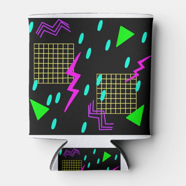 Porta-lata Vaporwave Básico a preto (Frente)