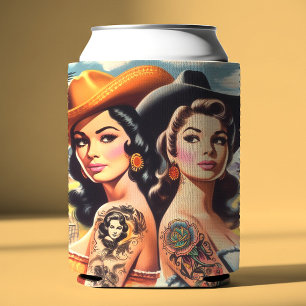 Porta-lata Vaqueiras Tatuadas Vintage