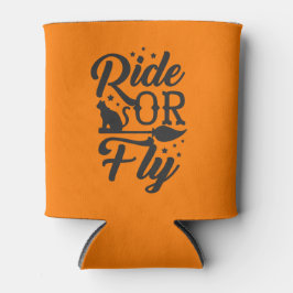 Porta-lata Vassoura-de-bruxas-Dia de as Bruxas engraçado-de-g