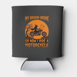 Porta-lata Vassoura Quebrou Halloween Bruxa Motocicleta Morce