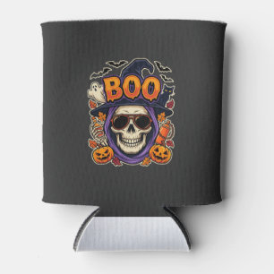 Porta-lata Vector de Óculos de Sol Crânio Boo do Halloween