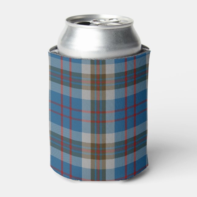 Porta-lata Velho Scotsman Clan Thompson Blue Cinza Tartan (Can Front)