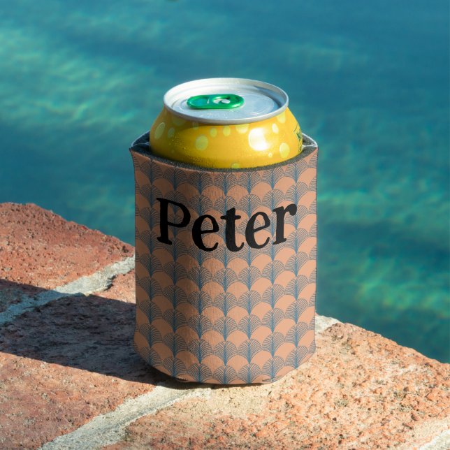 Porta-lata Ventiladores de Teal e Laranja (Piscina in situ)