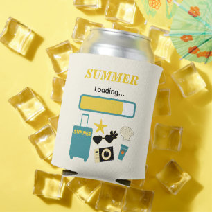 Porta-lata Verão Carregando Amarelo