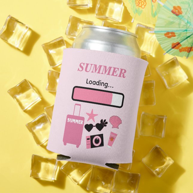Porta-lata Verão Carregando Rosa (Verão in situ)
