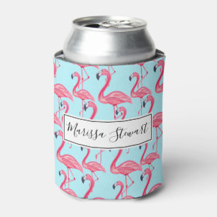 Porta-lata Verão cor-de-rosa bonito teste padrão pintado do