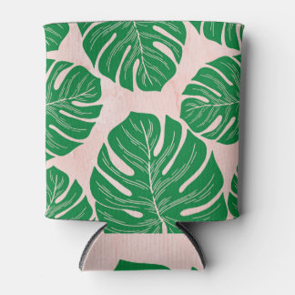 Porta-lata Verde Cor-de-Rosa Floral Deixa O Fundo.