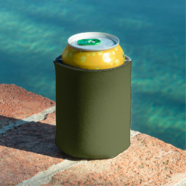 Porta-lata Verde Exército Cor Sólida
