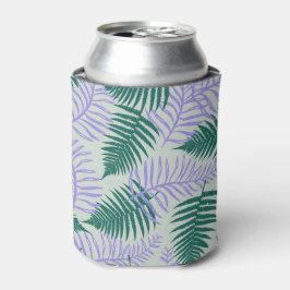 Porta-lata Verde Purple Floral Botânico Bebida Por Aquarela