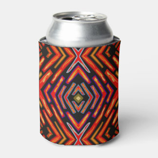 Porta-lata Vermelho Laranja Preto Chama Fogueira 