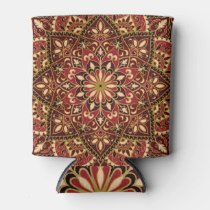 Porta-lata Vermelho Oriental: tapete Floral Vintage