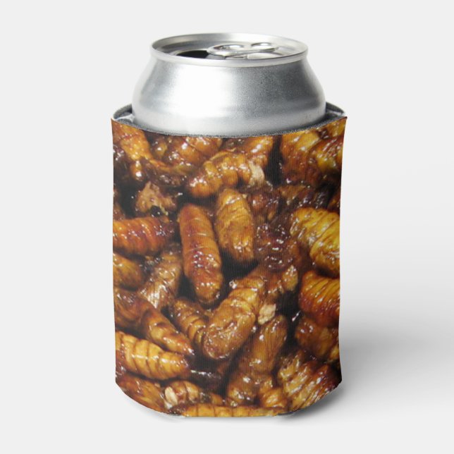 Porta-lata Vermes de Seda Secos... Comida da Rua Tailandesa (Can Front)