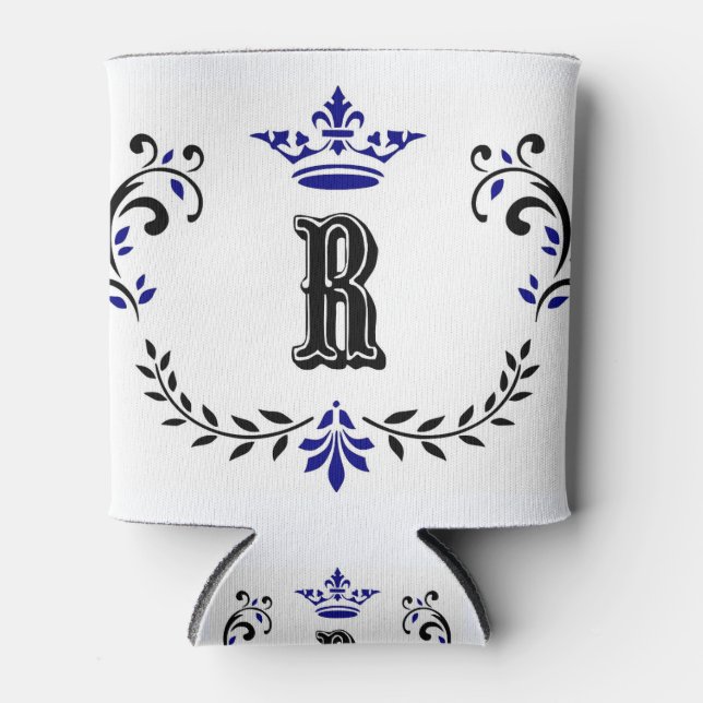 Porta-lata Verruga Coroa Monograma 'R' (Frente)