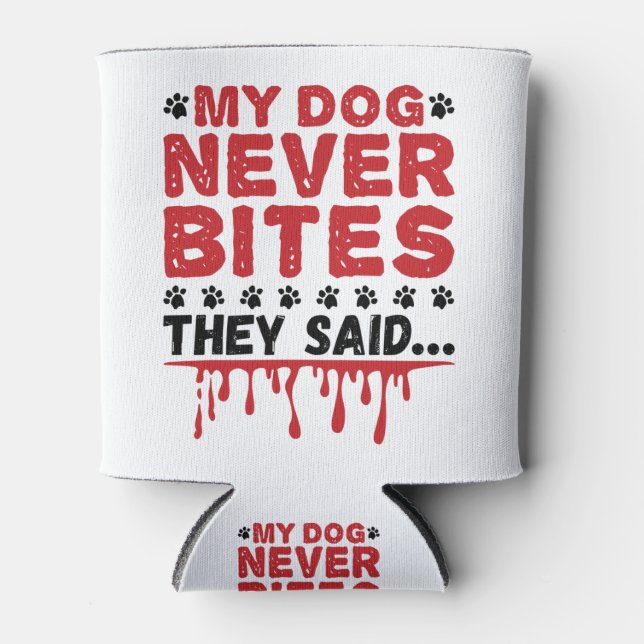 Porta-lata Vet Tech Veterinary Meu Cachorro Nunca Morde (Frente)