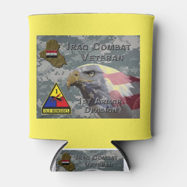 Porta-lata Veterano de Combate da 1ª Divisão Blindada no Iraq (Frente)