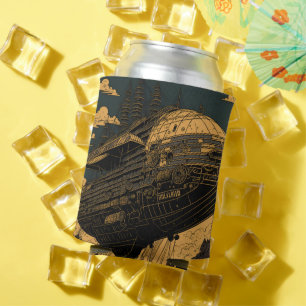 Porta-lata Viagem Através do Tempo: Navio Steampunk