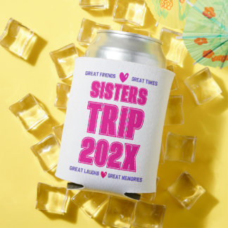 Porta-lata Viagem das Irmãs 202X Ano Personalizado Vibe Amor