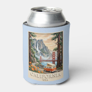 Porta-lata Viagem pela Califórnia Paisagem Texturizada 3D Vin