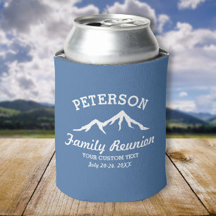 Porta-lata Viagem retro da reunião de família nas montanhas