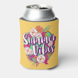 Porta-lata Vibes de Verão de nome personalizado