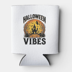 Porta-lata Vibrações de Halloween Camisa Vintage Assombrada d