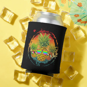Porta-lata Vibrações de Verão de Abacaxi Divertido