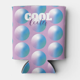 Porta-lata Vibrant gradient circles Geometric Modern Blue.