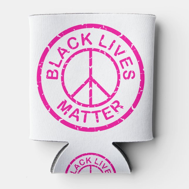 Porta-lata vida negra é sinal de paz rosa (Frente)