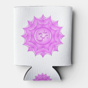 Porta-lata Vidro rosa Lótus Flor Om - Desenho