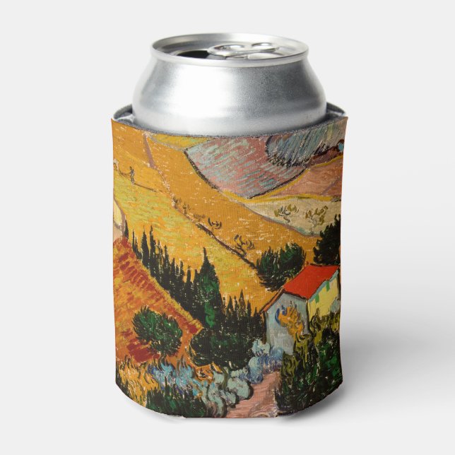 Porta-lata Vincent van Gogh - Paisagem, Casa e Plowman (Can Front)