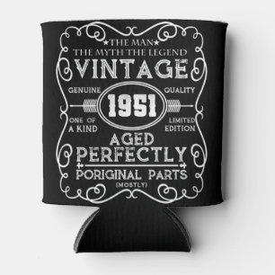 Porta-lata Vintage 1951 Man Myth Legend 70 Birthday