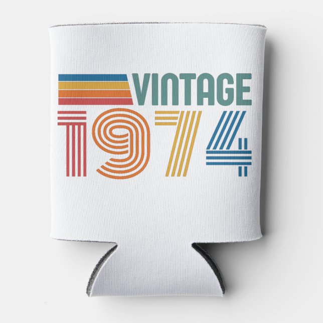 Porta-lata Vintage 1974 50th Birthday (Frente)