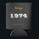Porta-lata Vintage 1974 edição limitada 50th Birthday Gift<br><div class="desc">Vintage 1974,  edição limitada de 50º presente de aniversário</div>