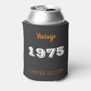 Porta-lata Vintage 1975 Limited Edition 50th Birthday Retro