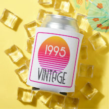 Vintage 1995 Neon Retro Stripe Sun aniversário de 