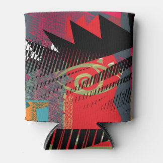 Porta-lata Vintage Abstrato Geométrico Face Art