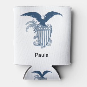 Porta-lata Vintage American Bald Eagle Stars Strips Shield