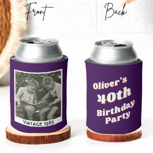 Porta-lata Vintage Custom 30 40th 50th 60th Birthday Crew