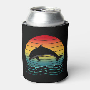 Porta-lata Vintage Dolphin Sunset Ocean