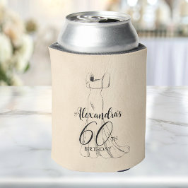 Porta-lata Vintage Elegant Dress 60ª Festa de aniversário