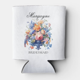 Porta-lata Vintage Floral Buquê Bridesmaid Proposta Oferta