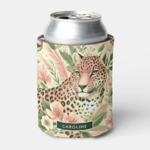 Porta-lata Vintage Floral Jungle Lepard