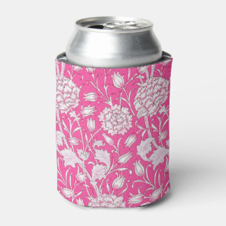 Porta-lata Vintage Floral Trendage Bright Pink & White