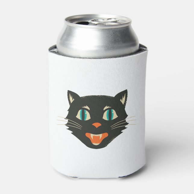 Porta-lata Vintage Halloween Cat (Can Front)