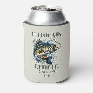 Porta-lata Vintage OFishAlly Aposentado Grande Peixe Pega a I