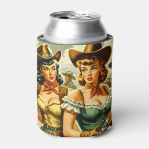 Porta-lata Vintage Pin-up Cowboys