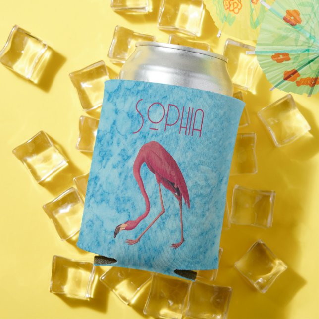 Porta-lata Vintage Pink Flamingo (Verão in situ)